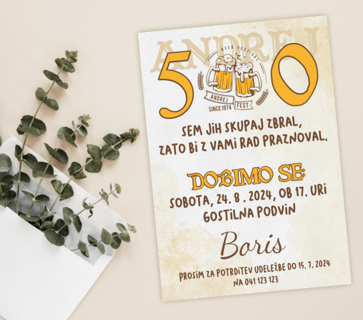 vabilo BEER PIVO MOCKUP
