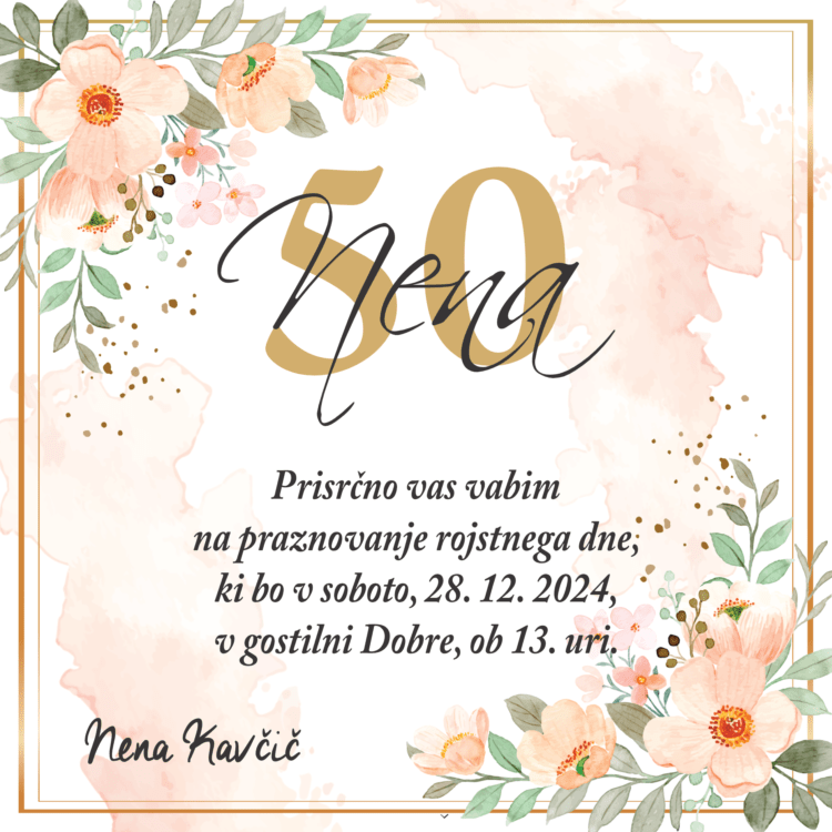 Vabilo Cvetje