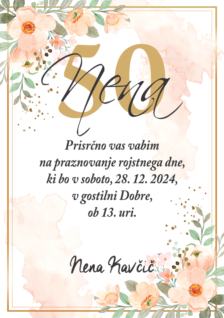 Vabilo Cvetje
