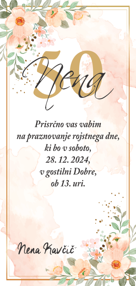 vabilo CVETJE amerikanka
