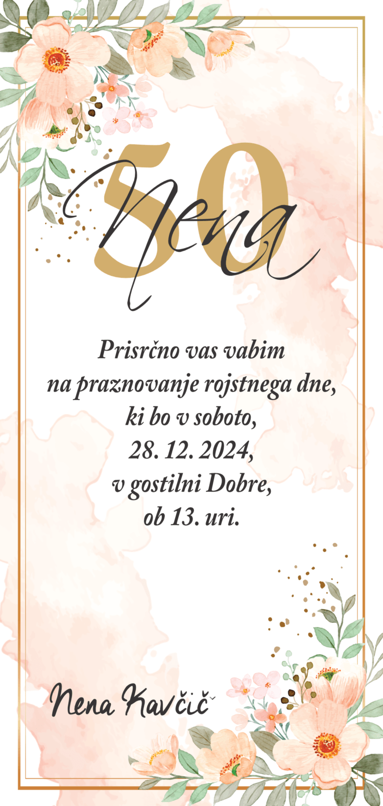 Vabilo Cvetje