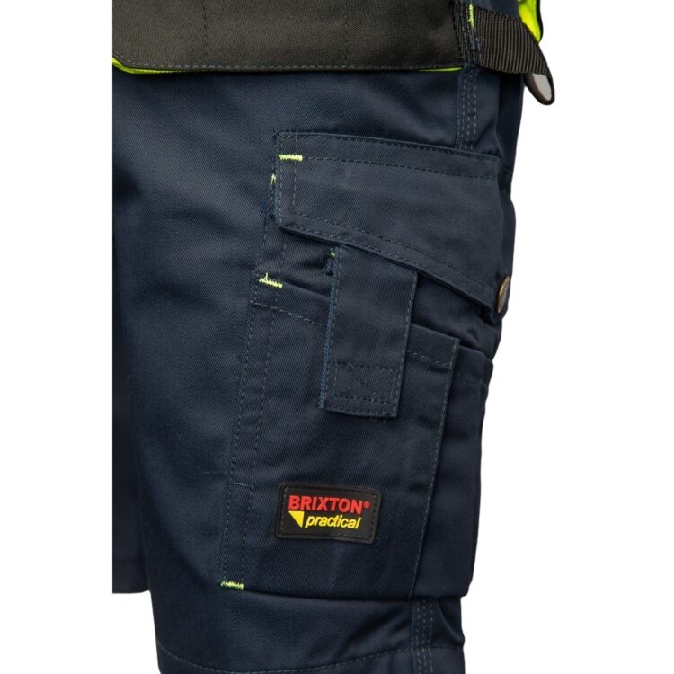 brixton practical spodnie krotkie granat zolty apks 9