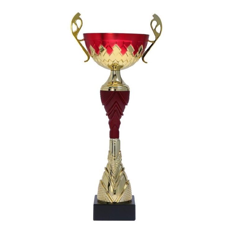 metal cup gold burgundy