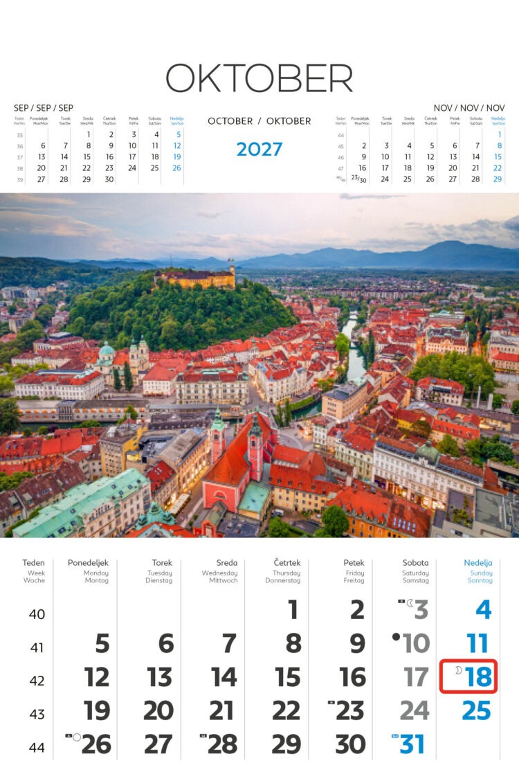 Stenski koledar POSLOVNA SLOVENIJA 2027