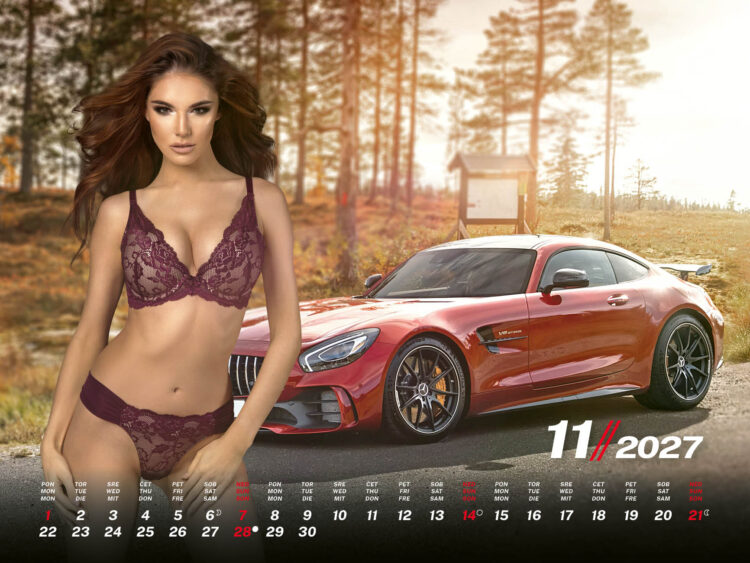 GIRLS & CARS – Stenski koledar 2027