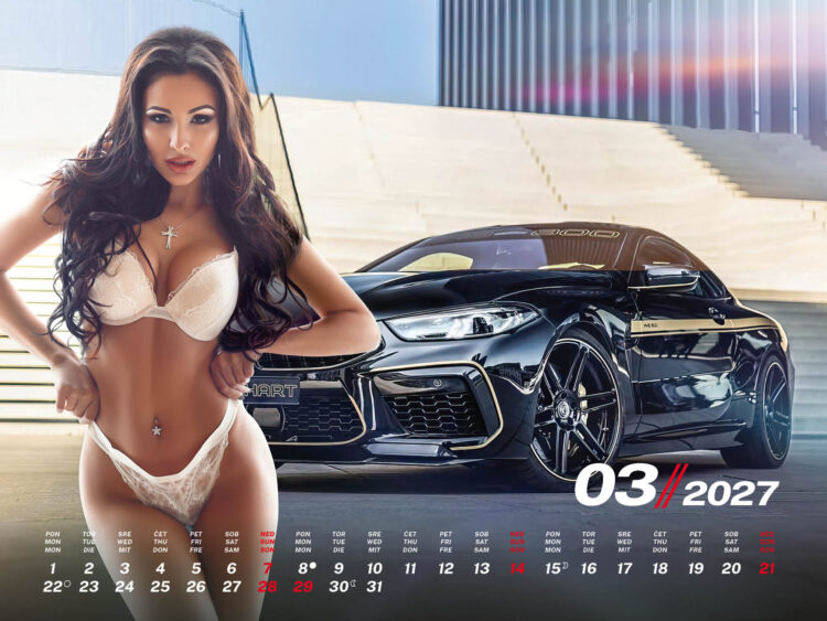 GIRLS & CARS – Stenski koledar 2027