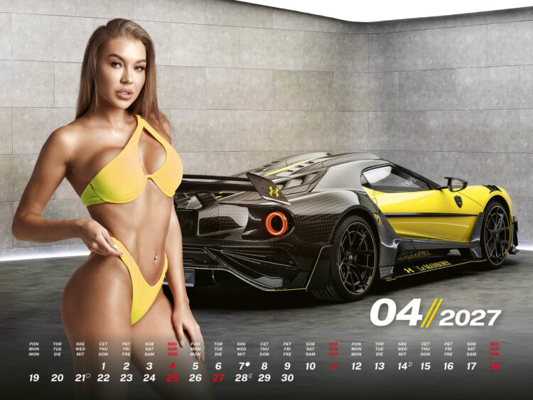 GIRLS & CARS – Stenski koledar 2027