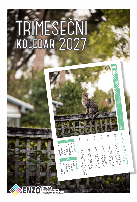 Trimesečni 13-listni foto koledar Trimesečni 13-listni foto koledar