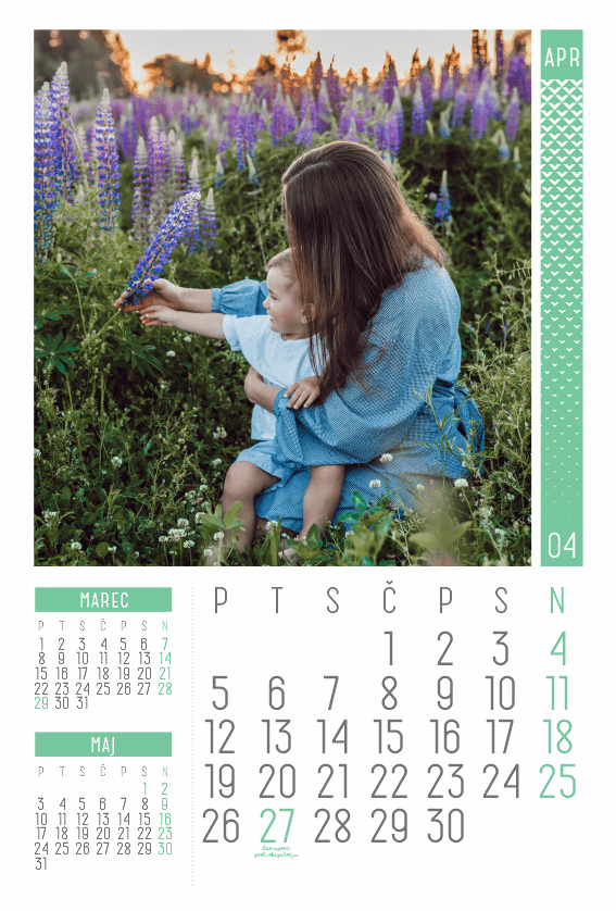 Trimesečni 13-listni foto koledar Trimesečni 13-listni foto koledar